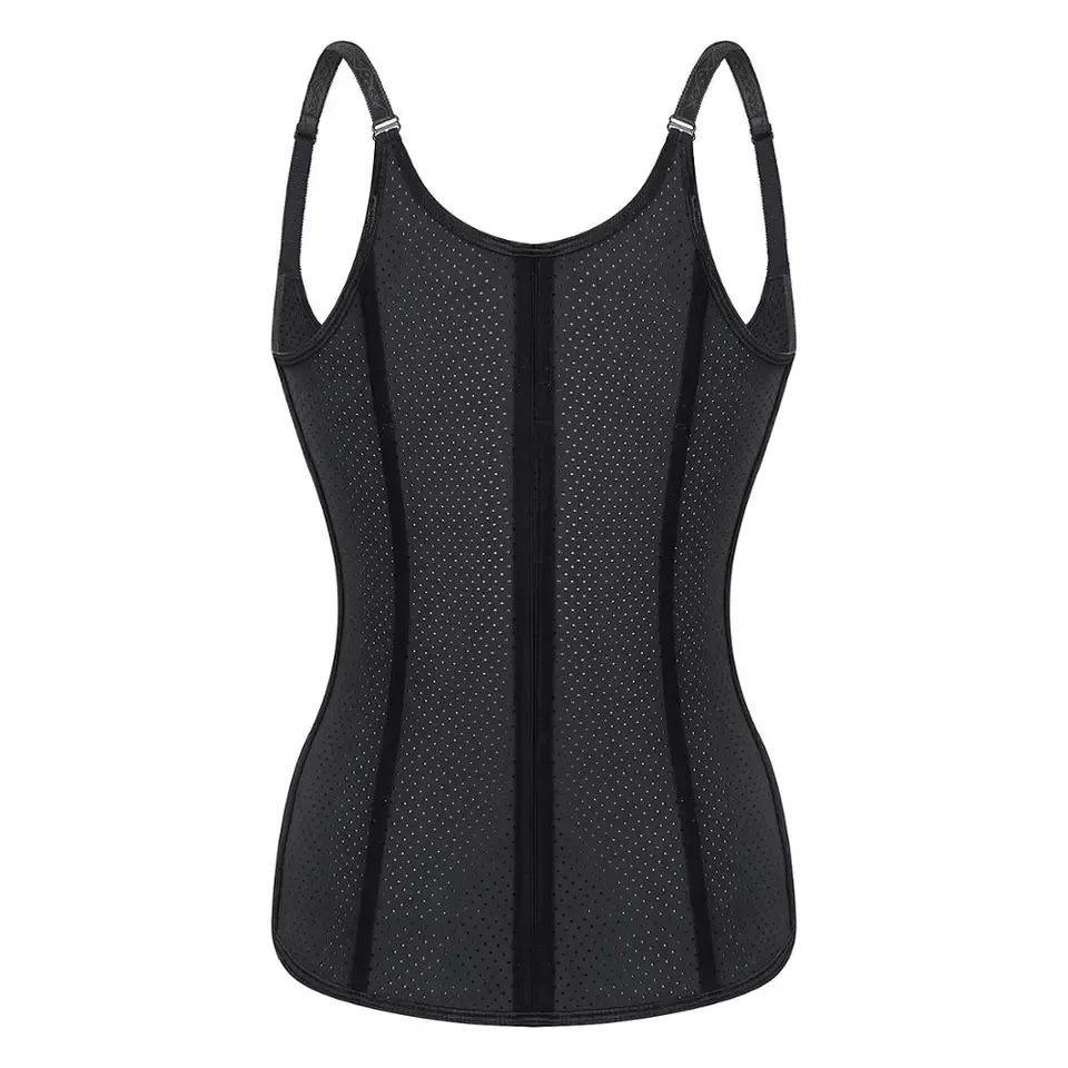 9 steel bone Breathable Latex Corset Vest Waist Trainer - Image 4