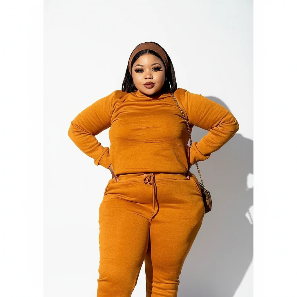 2 Piece Outfits Long Sleeve Knit Elegant Top & Wide Leg Pants - Image 6