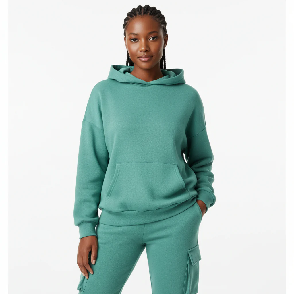 2 Piece Set Tracksuit Pocket Hoodies Sweatpants Suit. - Image 3