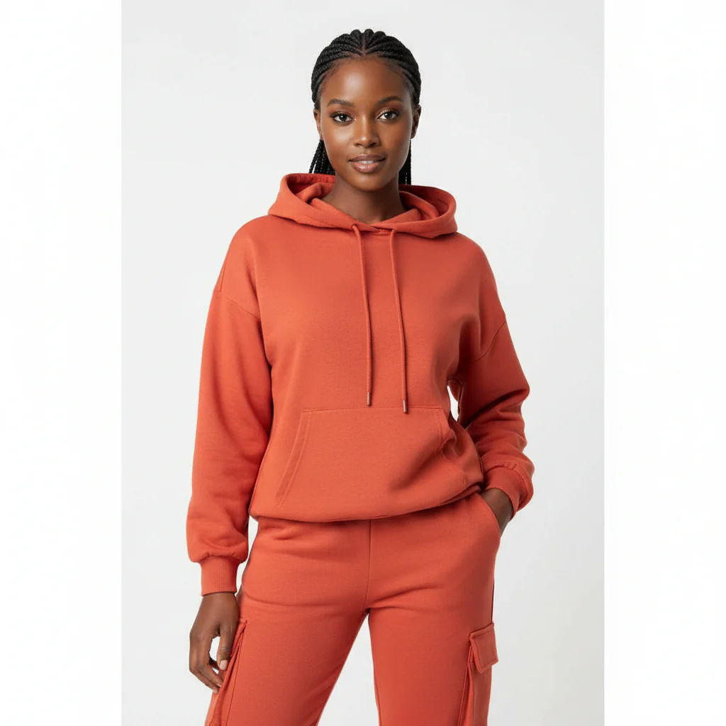 2 Piece Set Tracksuit Pocket Hoodies Sweatpants Suit. - Image 4