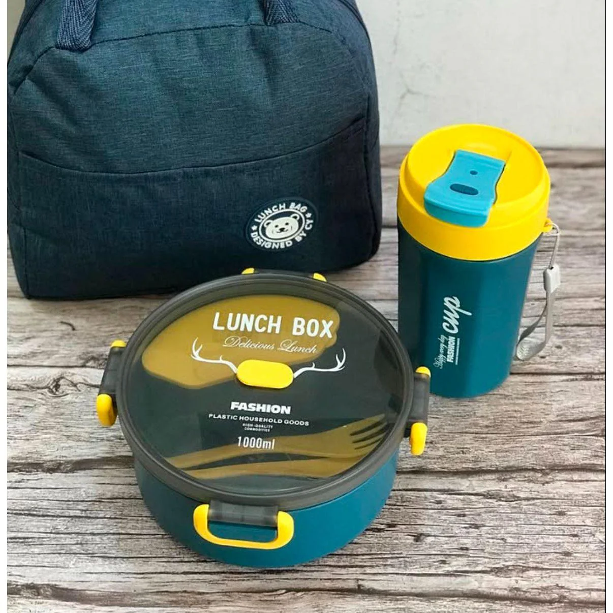 Round leakproof lunch box Combo. - Image 2