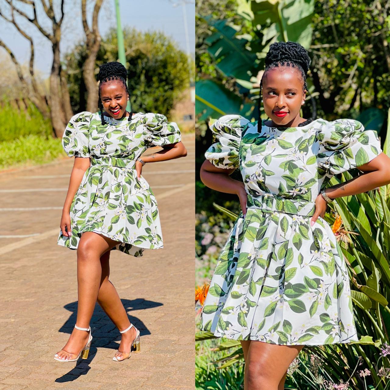 3 Quarter Sleeve Midi Ankara Dress - Image 4