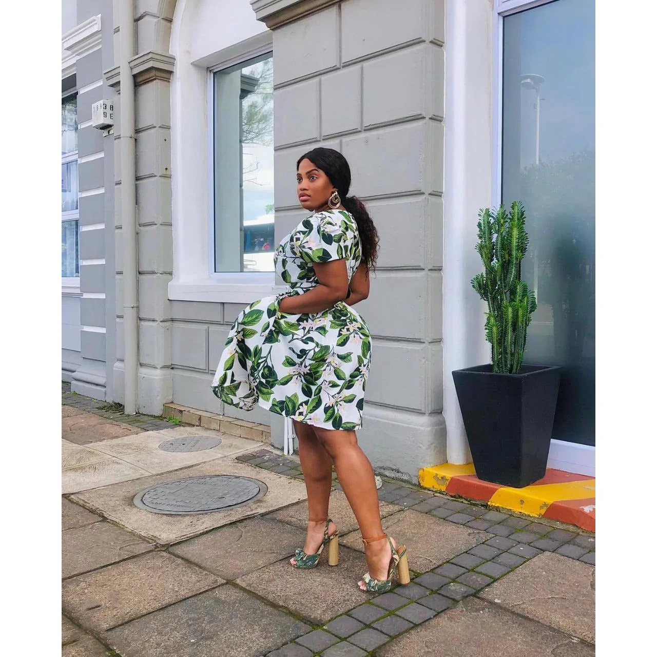 3 Quarter Sleeve Midi Ankara Dress - Image 6