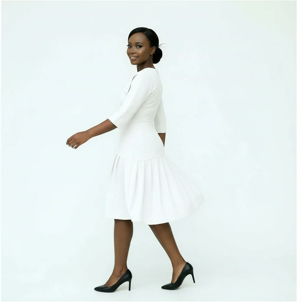 3 Quarter Sleeve Mini Dress - Image 3