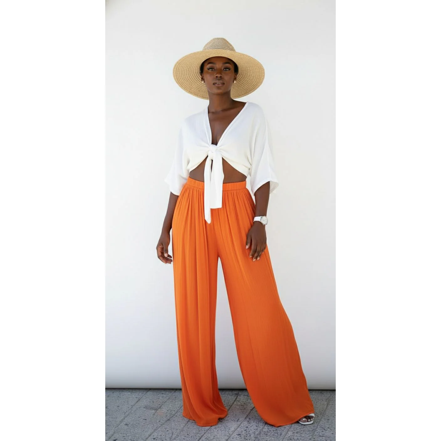 Loose Pleated High Waisted Pant - Image 3