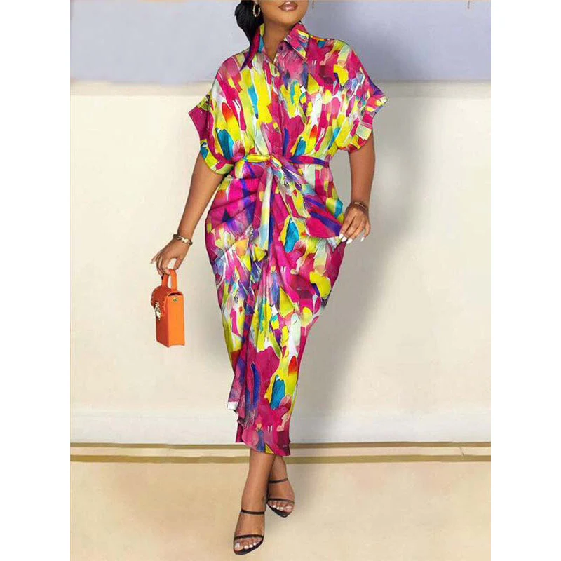 Summer Fashion Printed Dress - Image 3