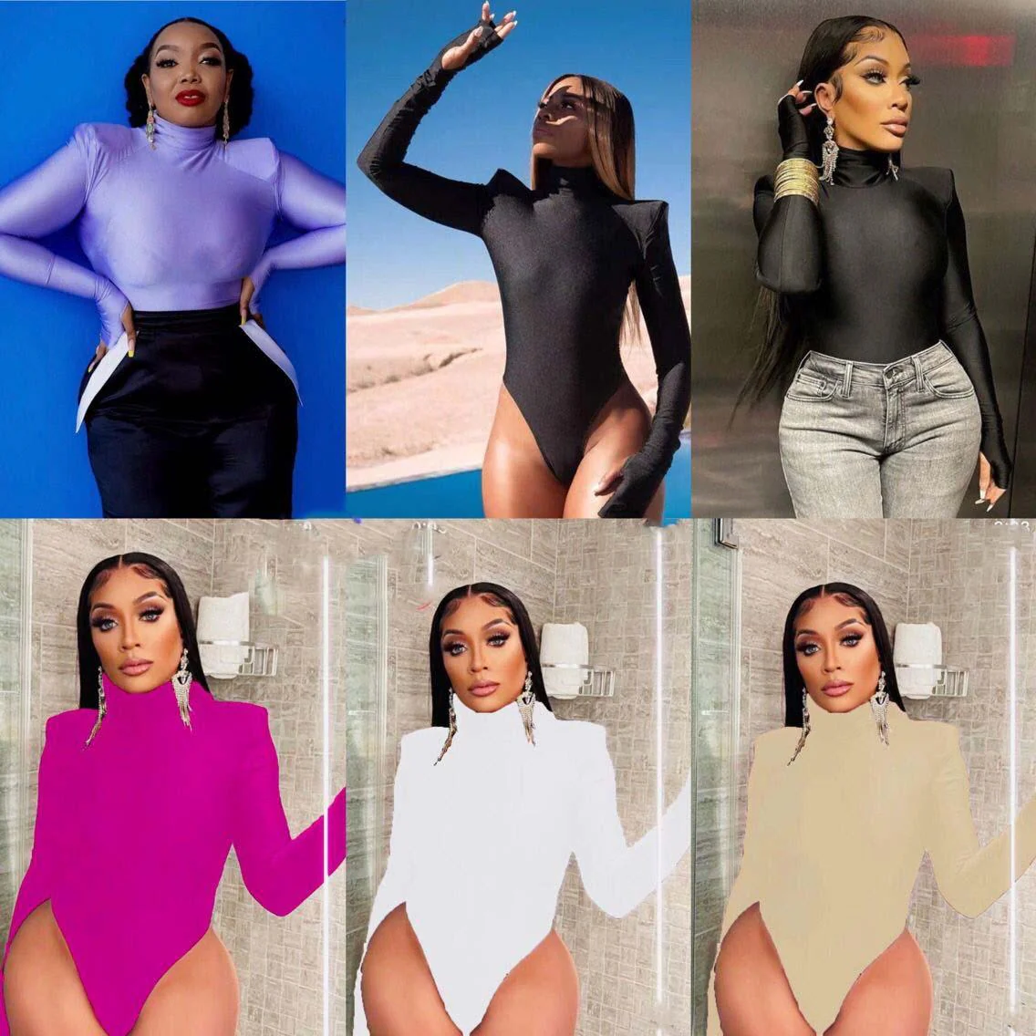 Turtleneck Long Sleeve Bodysuit - Image 6