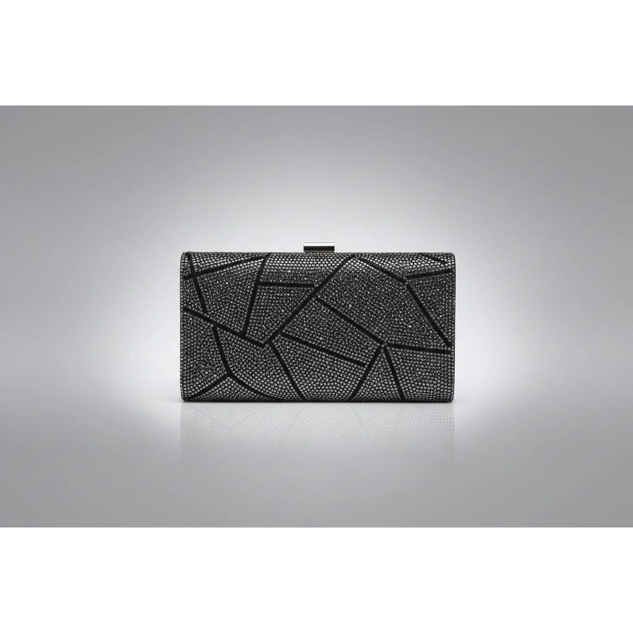 Abstract Diamante & Rhinestone Clutch Bag - Image 2