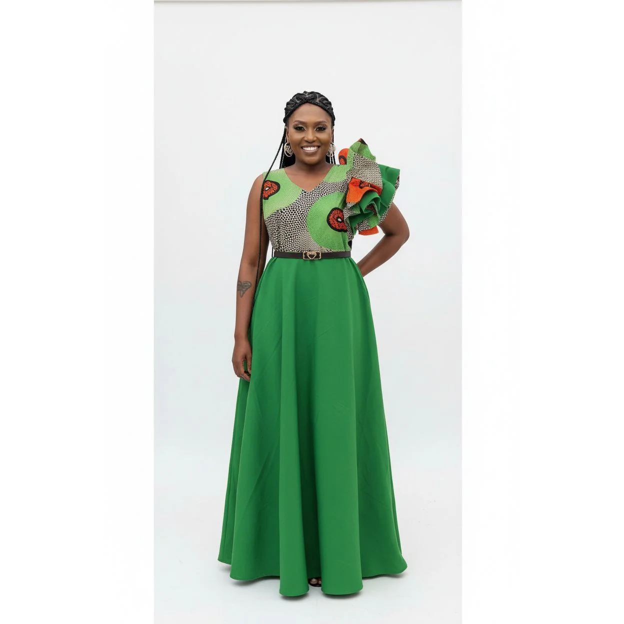 African Beauty Floral flower Dress. - Image 3