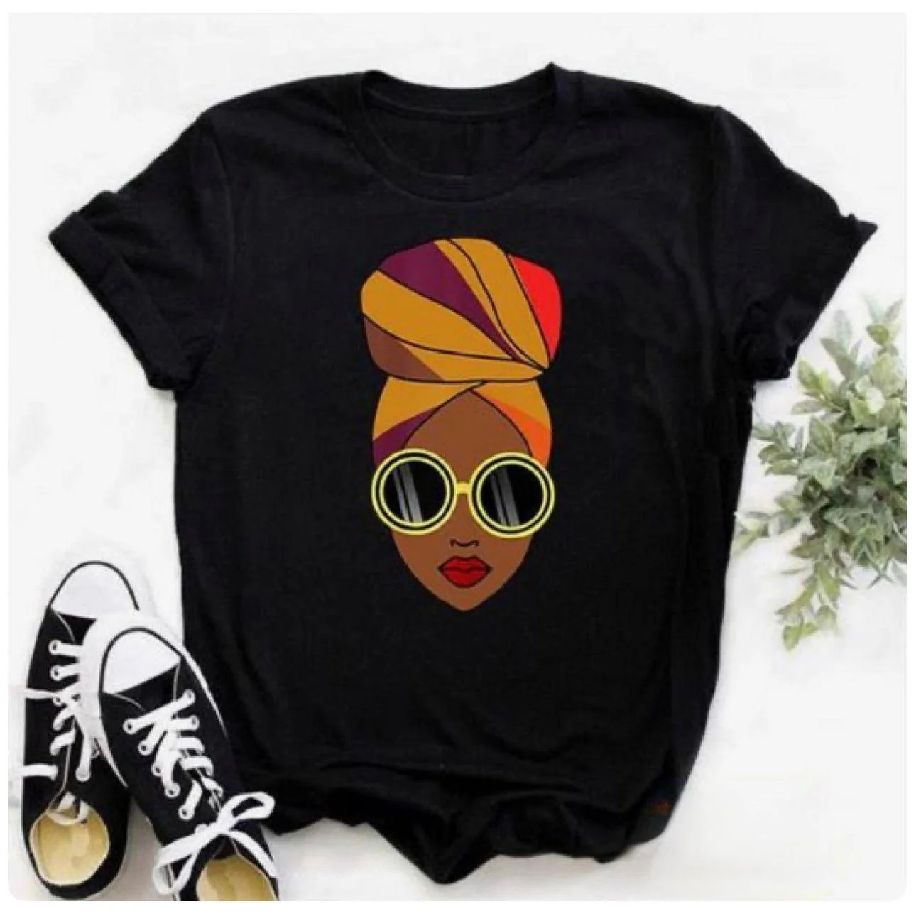 African Diva Queen Graphic Print T-Shirt. - Image 3