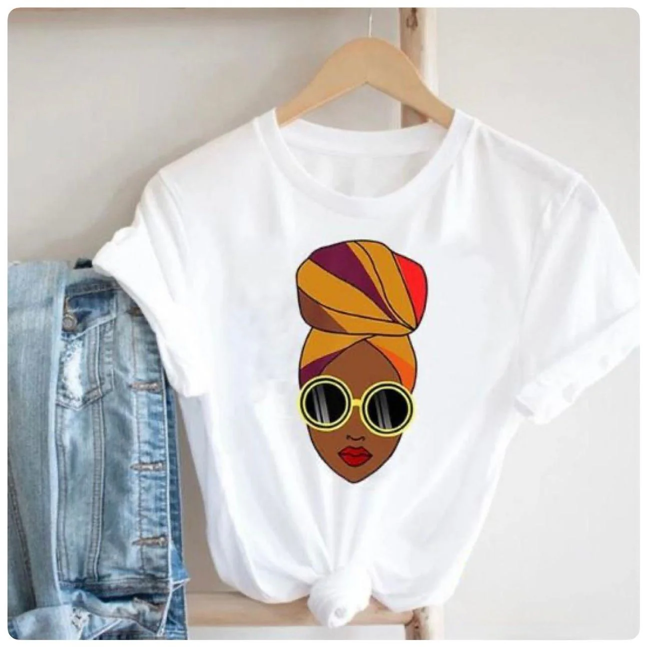African Diva Queen Graphic Print T-Shirt. - Image 4