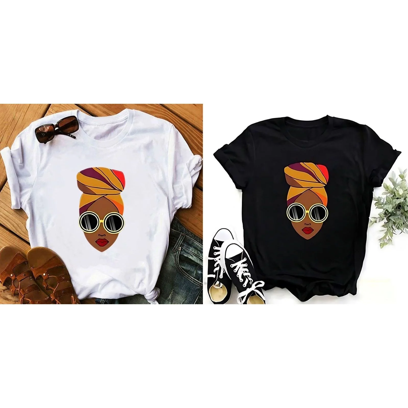 African Diva Queen Graphic Print T-Shirt. - Image 5