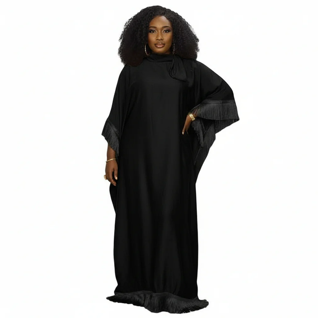 Dashiki Robe Abaya Patchwork Maxi Dress - Image 2
