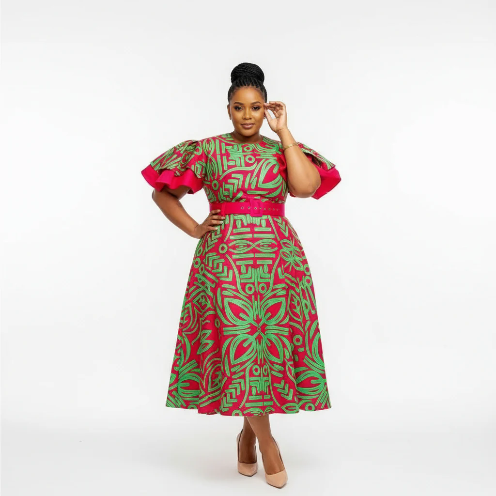 African Print Ankara maxi dress. - Image 3