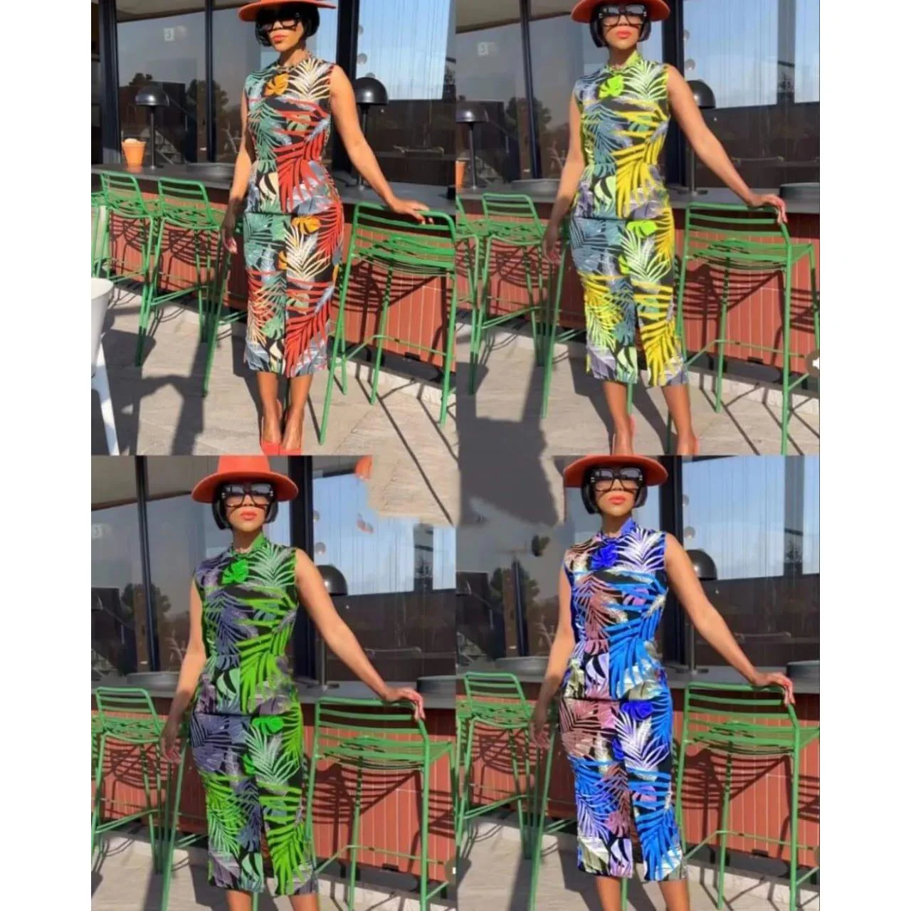 African Printed Floral Dress - Image 5