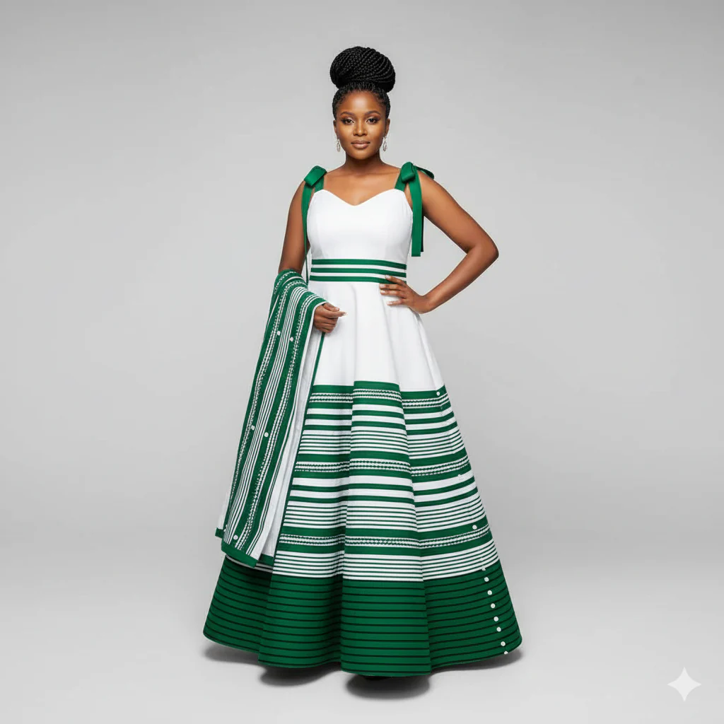Ankara Traditional Printed Boobtube Strap Maxi Dress. - Image 4
