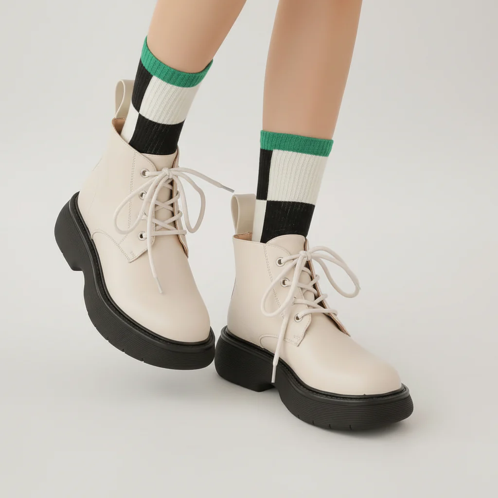 Retro Thick-soled Ankle Short Boots - Image 13