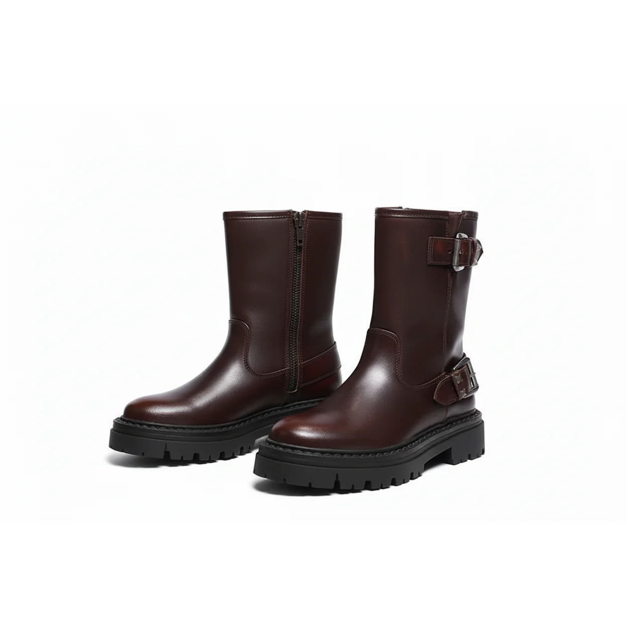 Ankle Boots Fashion Elegant Side Zippers Shoes - Image 2