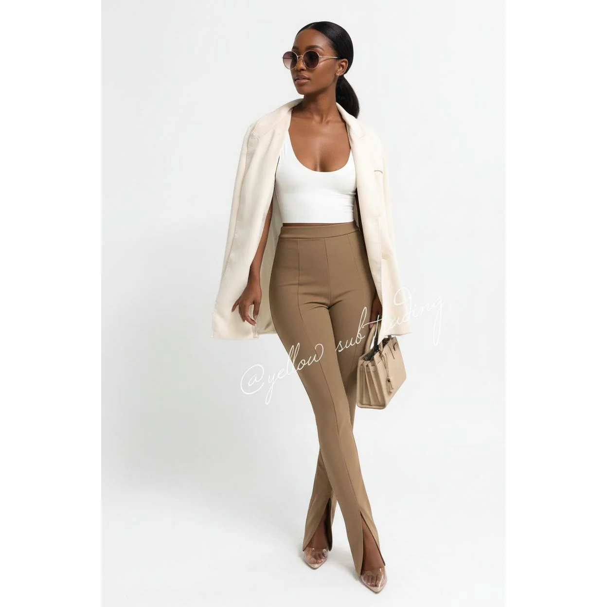 Ankle Slit High Waisted Pant - Image 3