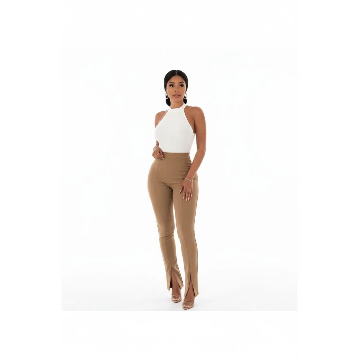 Ankle Slit High Waisted Pant - Image 5