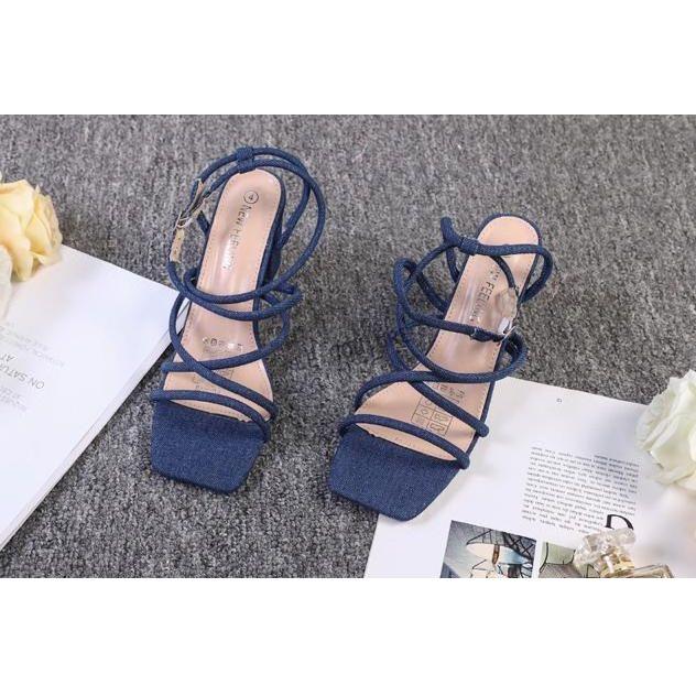 Ankle Strap Adjustable Buckle Chunky Heels Sandals. - Image 3
