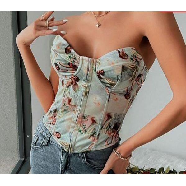 Asymmetrical Hem Crop Tops - Image 5