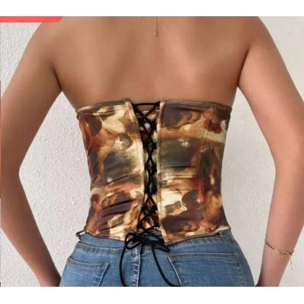 Asymmetrical Hem Crop Tops - Image 6