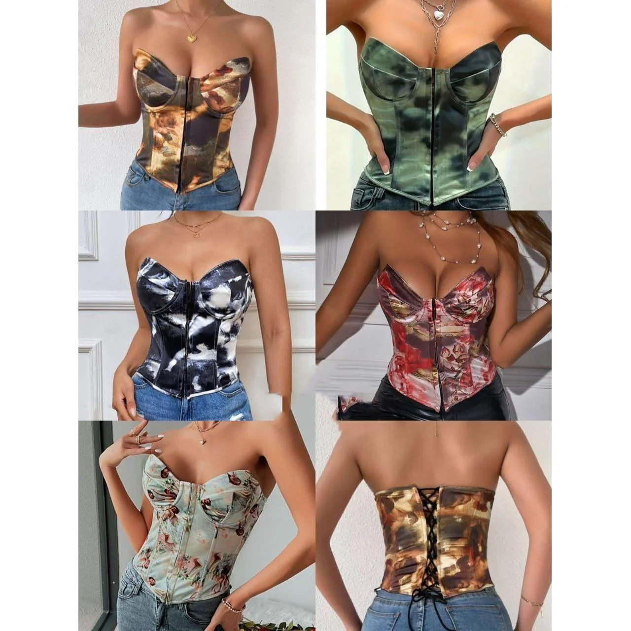 Asymmetrical Hem Crop Tops - Image 7