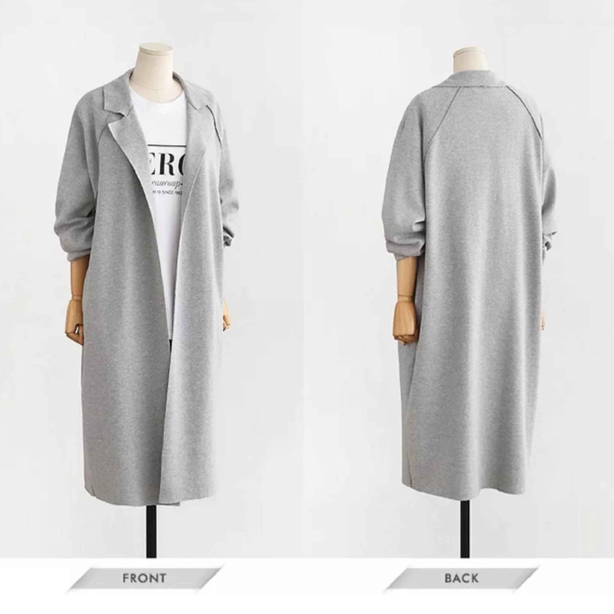 Autumn Turn-Down Collar Trench Coat - Image 4