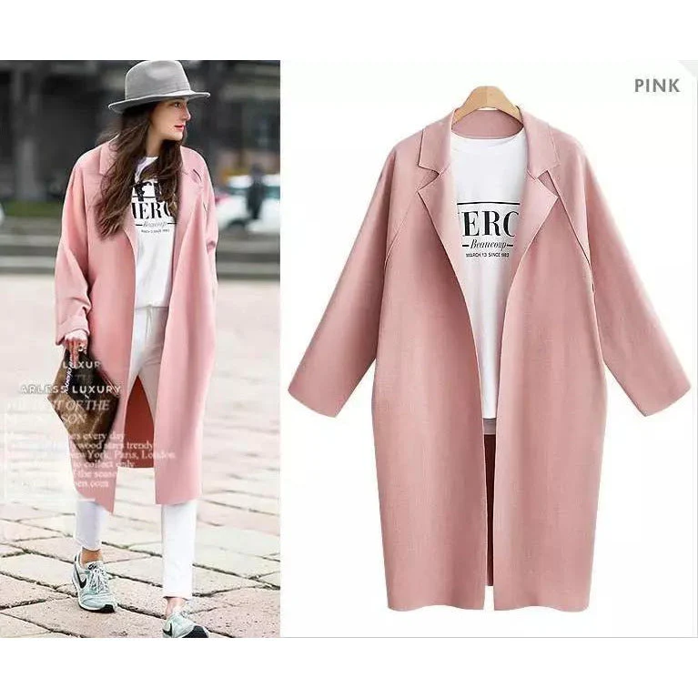 Autumn Turn-Down Collar Trench Coat - Image 5
