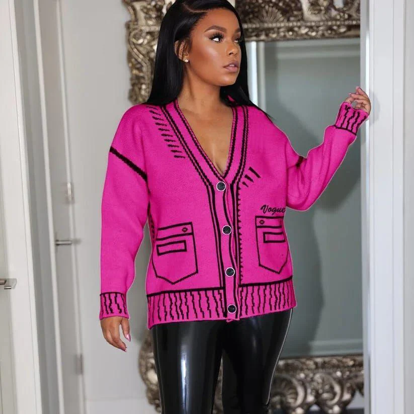Graffiti Loose Idle Cardigan - Image 3