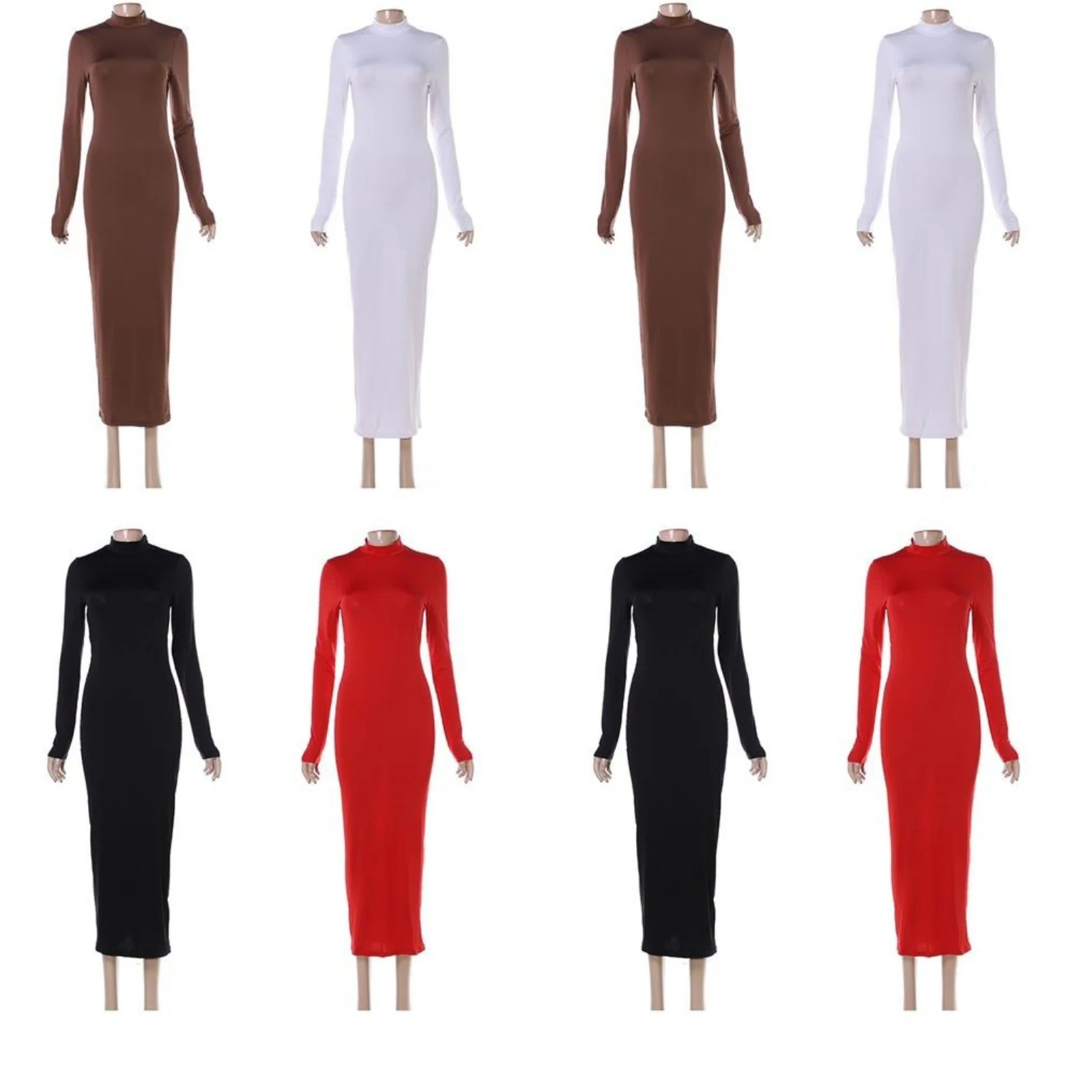 Back Open Long Bodycon Dress - Image 5
