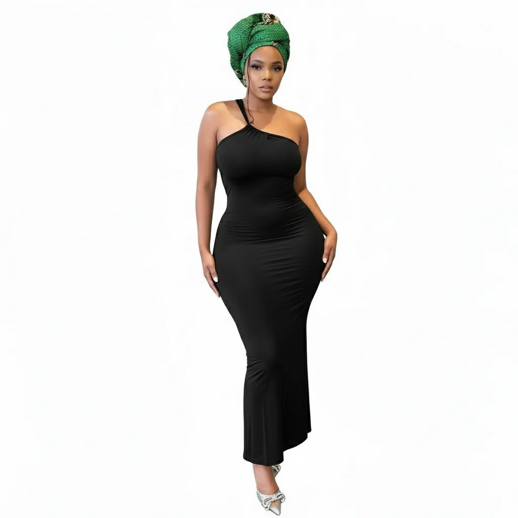 Back Opened Bodycon Prom Dress.