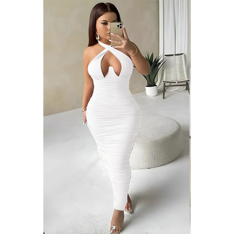 Backless Halter Sleeveless Dress - Image 4