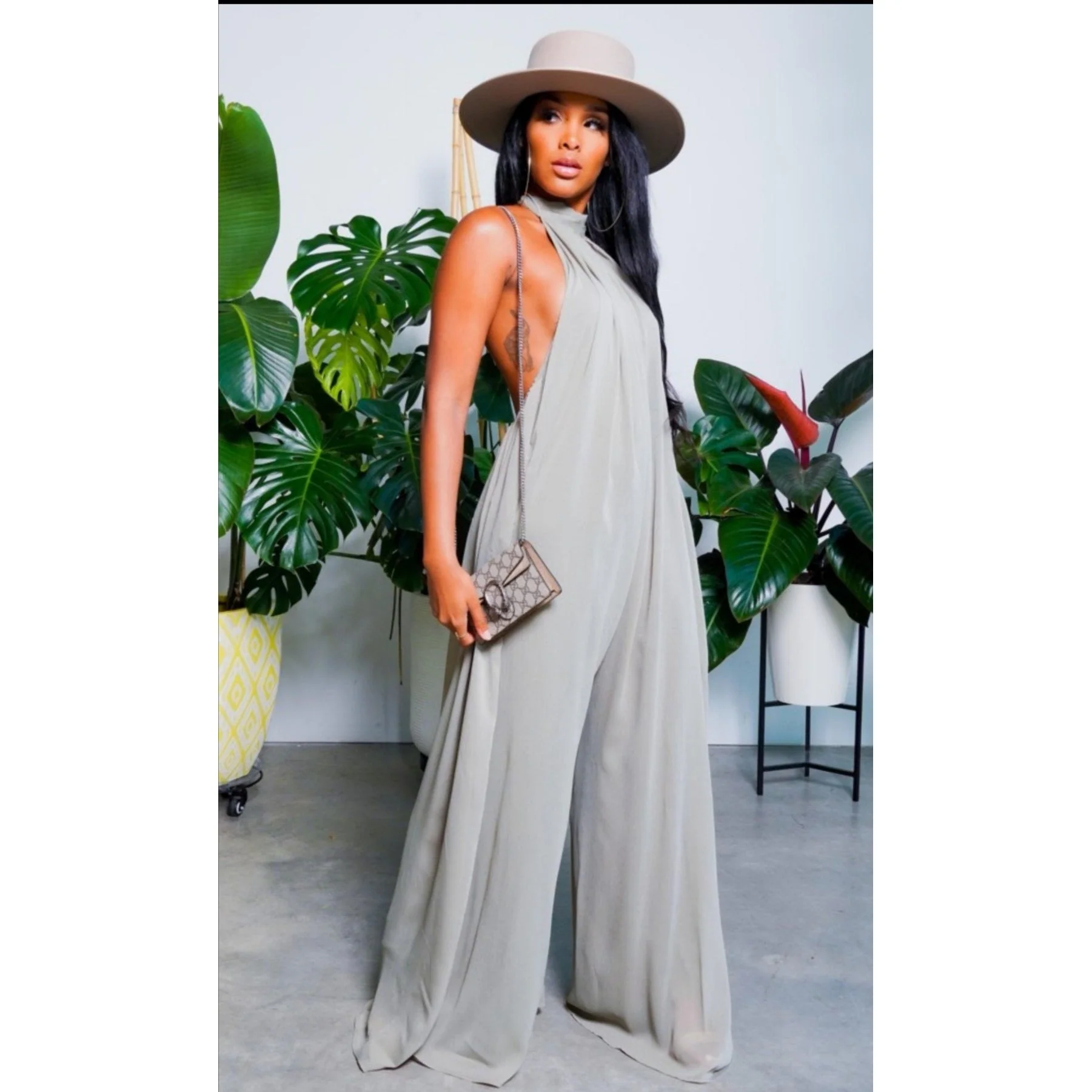 Backless Wide Leg Jumpsuit  - Image 2