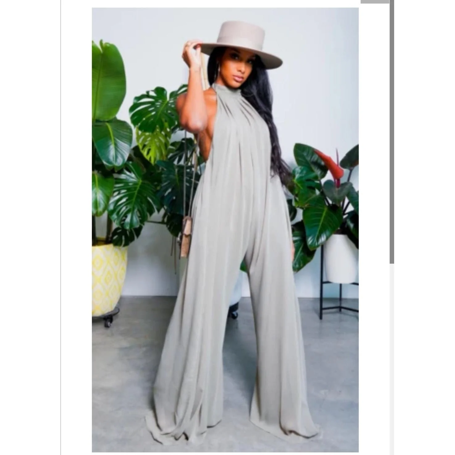 Backless Wide Leg Jumpsuit  - Image 3