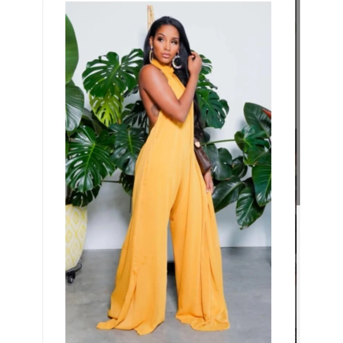Backless Wide Leg Jumpsuit  - Image 4