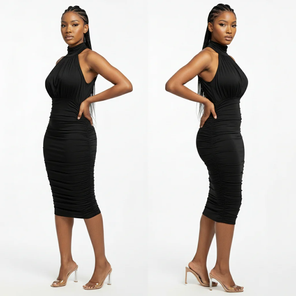 Open Back Mini Bodycon Dress 