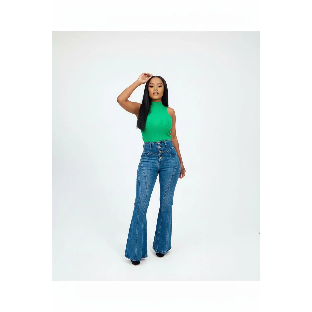 Bellbottom Boyfriend Jeans - Image 3