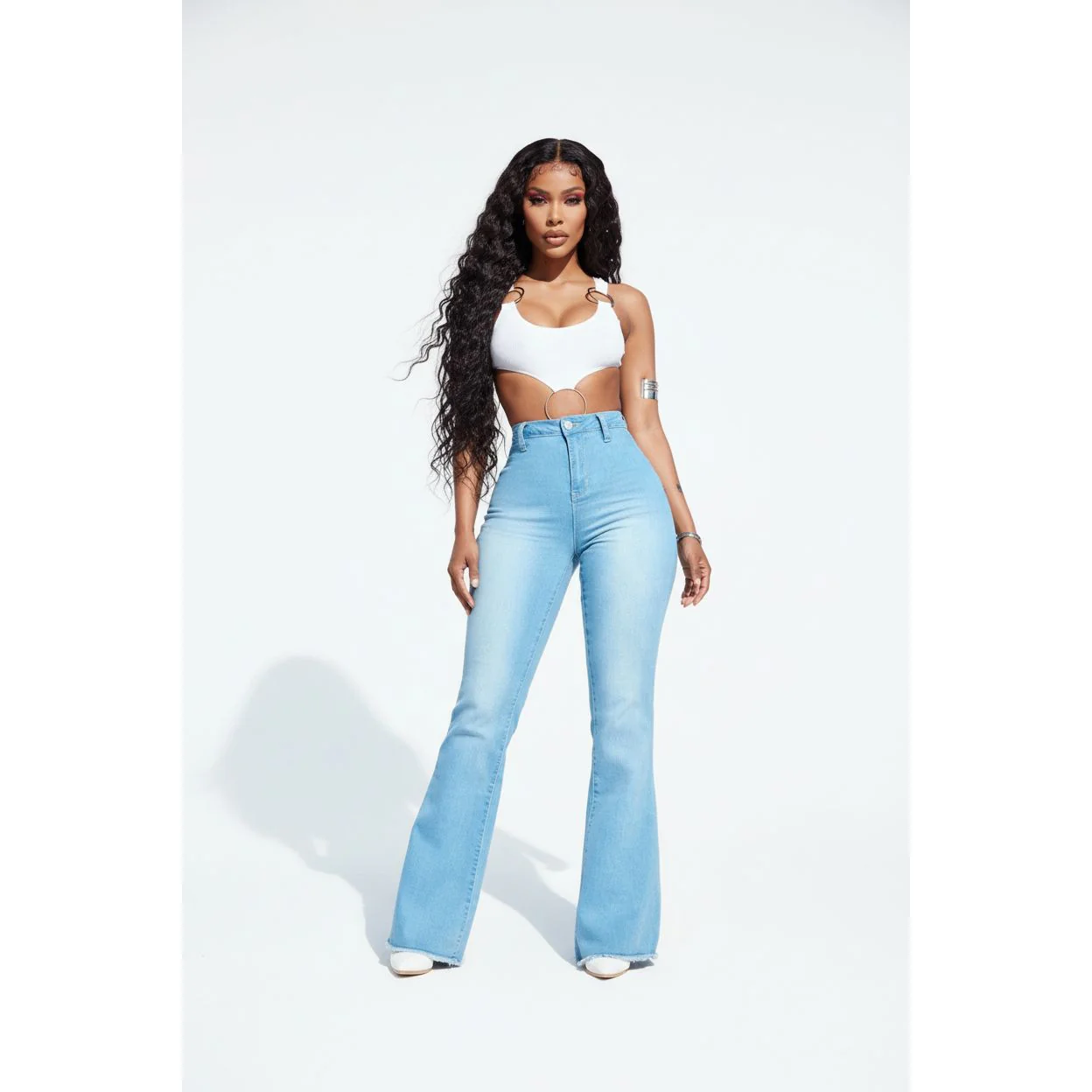 Bellbottom High Waisted Jeans - Image 5