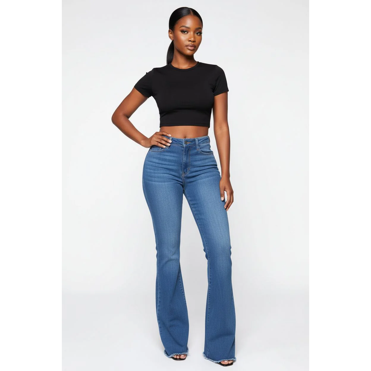 Bellbottom High Waisted Jeans - Image 7