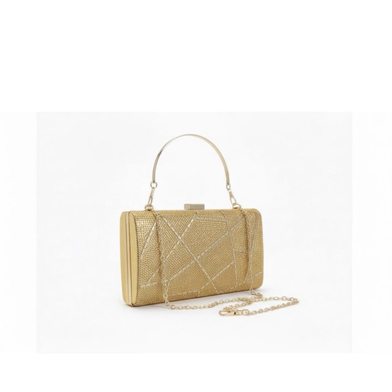 Abstract Diamante & Rhinestone Clutch Bag - Image 2