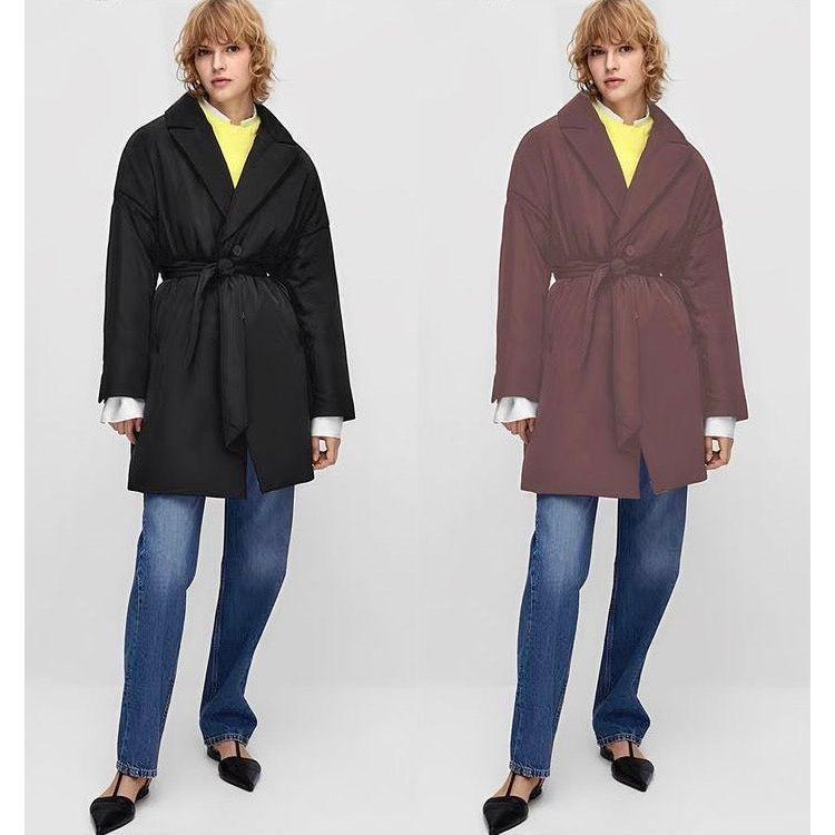 Belted Longsleeve Bomber Jacket - Image 2