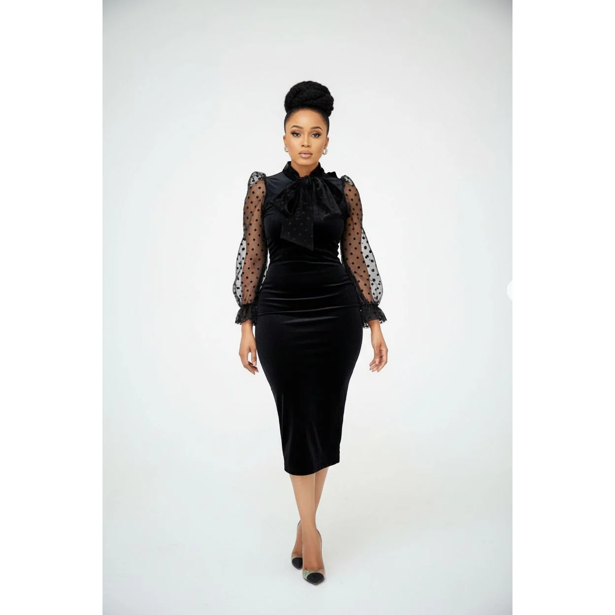 Black Formal Bodycon Dress - Image 2