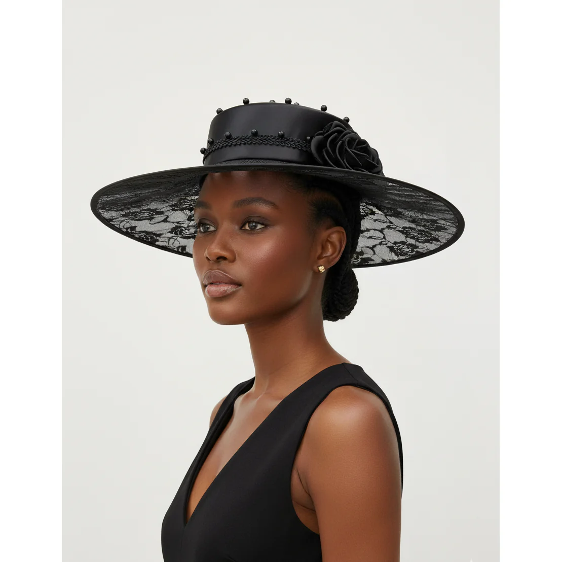 Black Smart Pearls Hat - Image 2