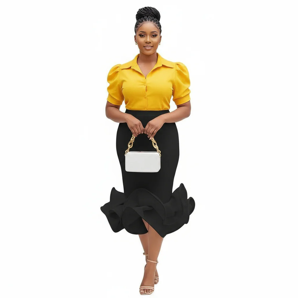 Bodycon Bottom Flare Skirt - Image 2
