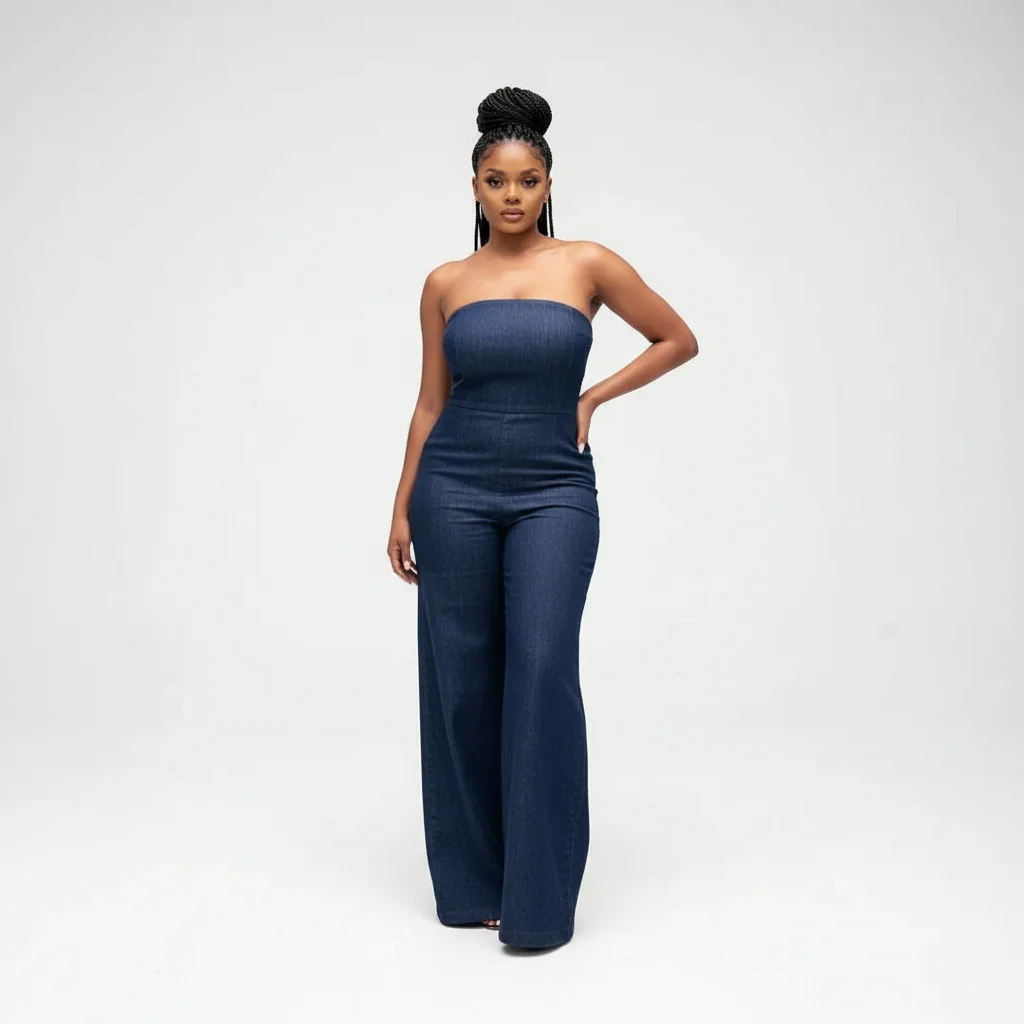 Boob Tube Denim Dress - Image 2