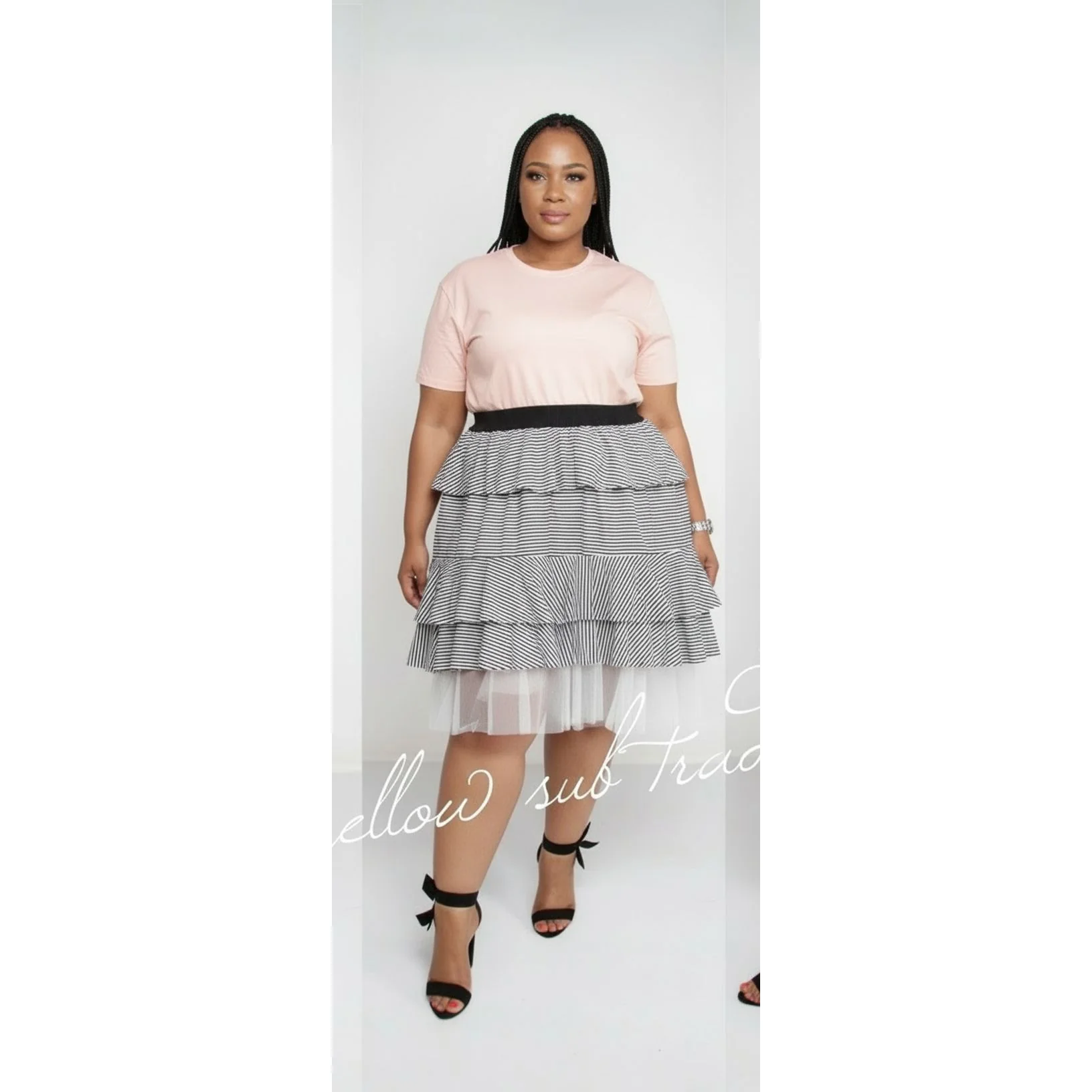Bottom Asymmetrical Mesh Dress