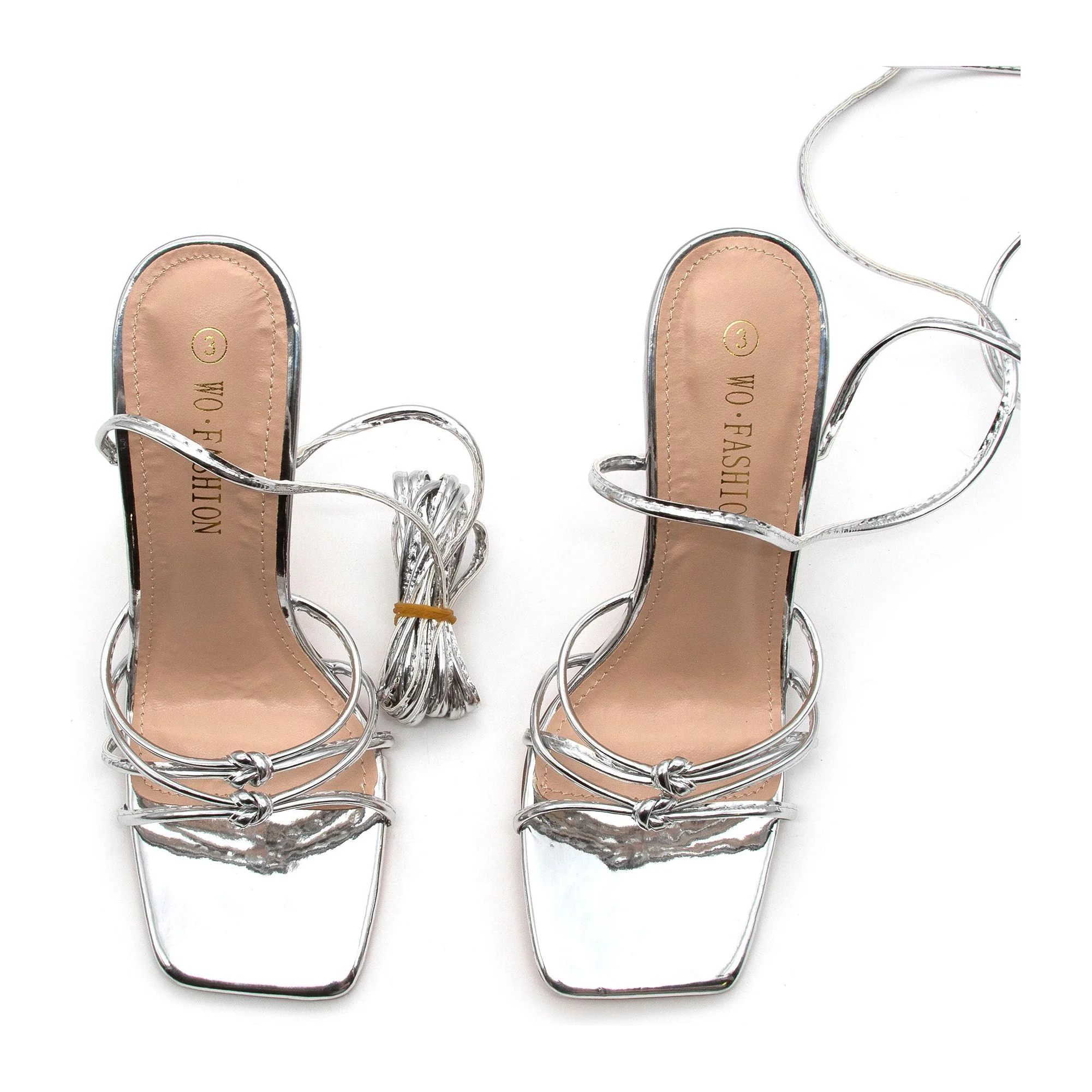 Bow Detail Strappy Heel Sandals. - Image 4