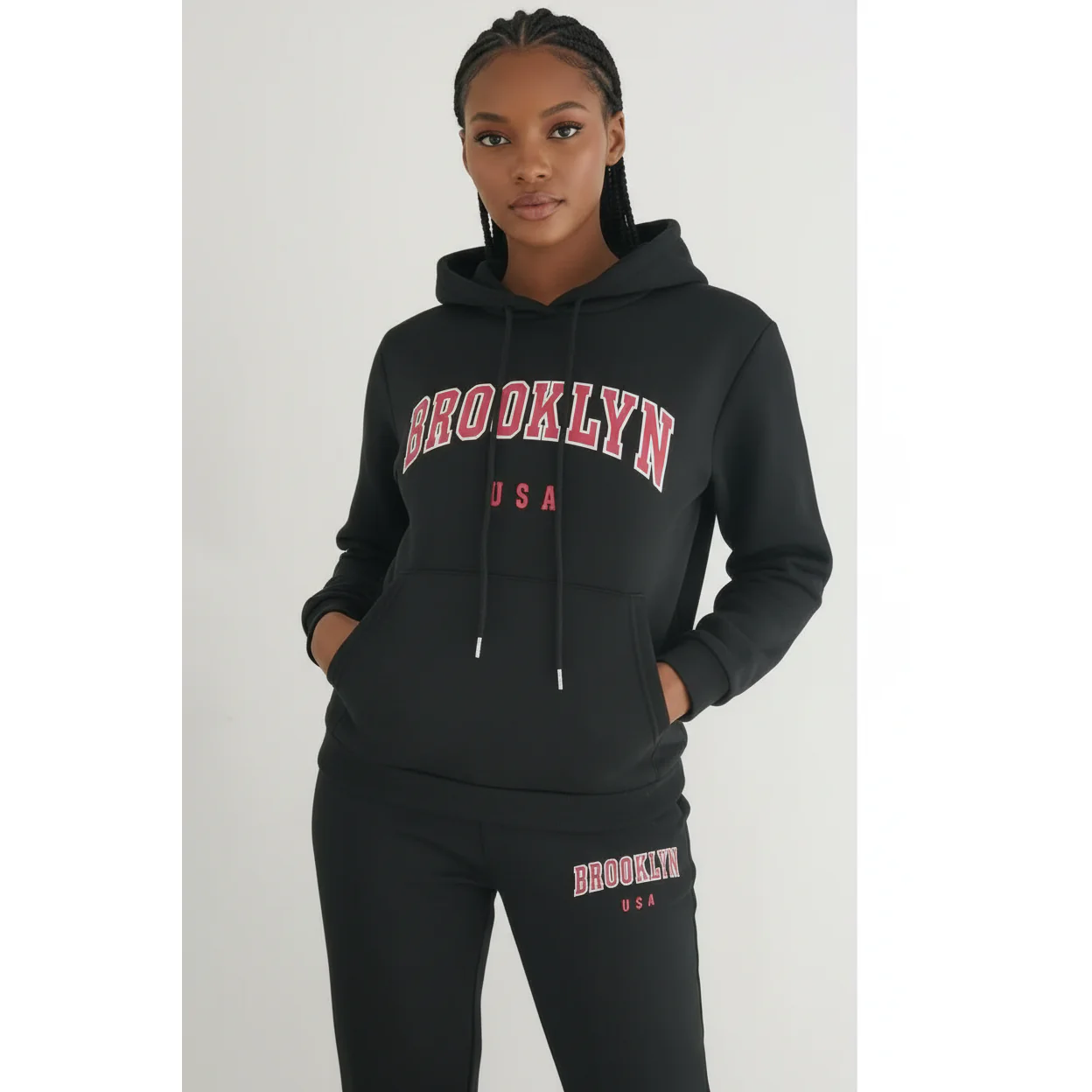 Brooklyn USA" Graphic Print Casual Sets